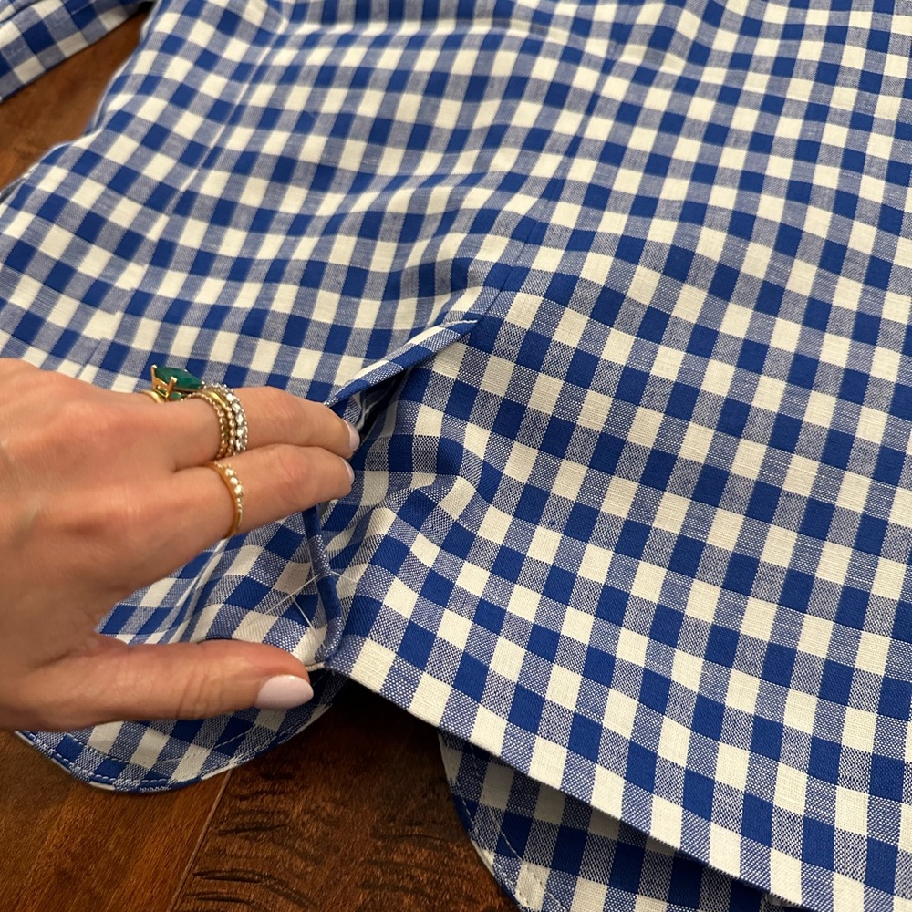 J. Crew Gingham Linen Schoolboy Blazer Jacket Sz 8 Petite - Picture 10 of 15